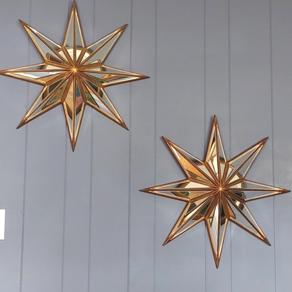 Star beveled 8 point mirrors
